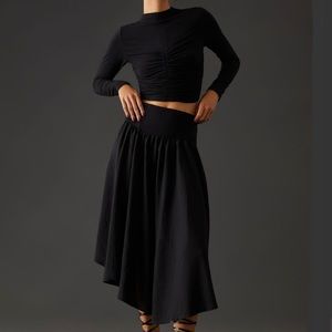 By Anthropologie Long-Sleeve Top & Skirt Set